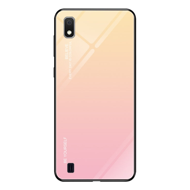 For Galaxy A10 Gradient Color Glass Case