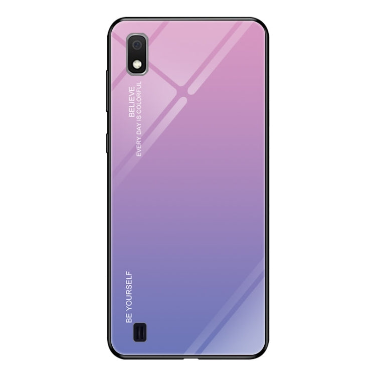For Galaxy A10 Gradient Color Glass Case
