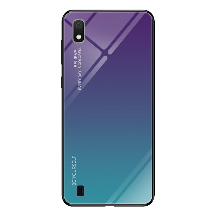 For Galaxy A10 Gradient Color Glass Case