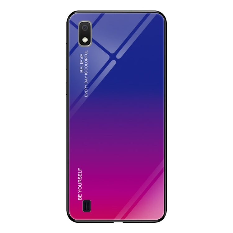 For Galaxy A10 Gradient Color Glass Case