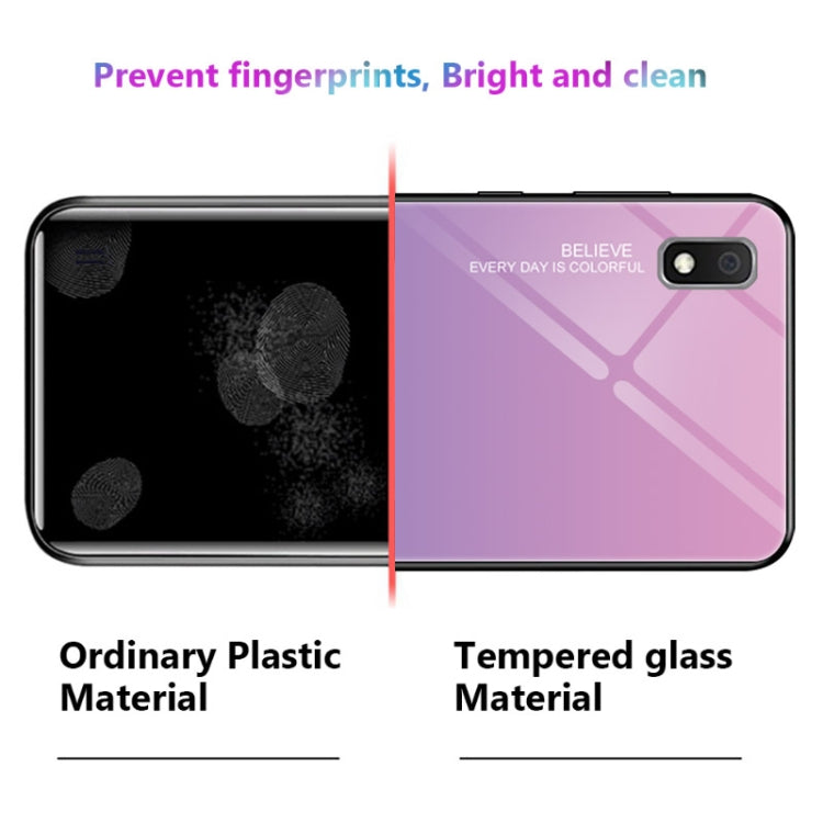 For Galaxy A10 Gradient Color Glass Case