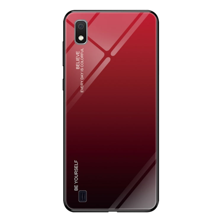 For Galaxy A10 Gradient Color Glass Case