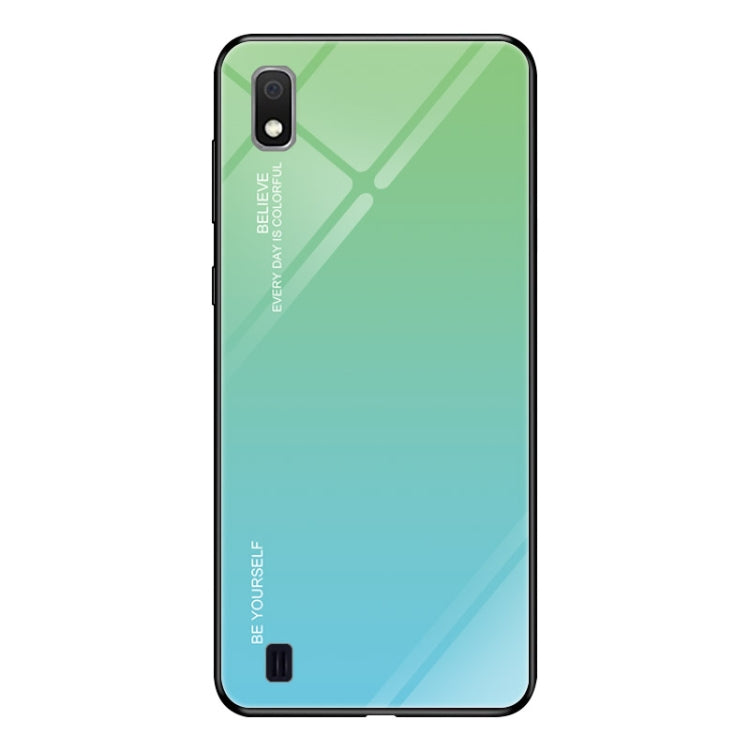 For Galaxy A10 Gradient Color Glass Case