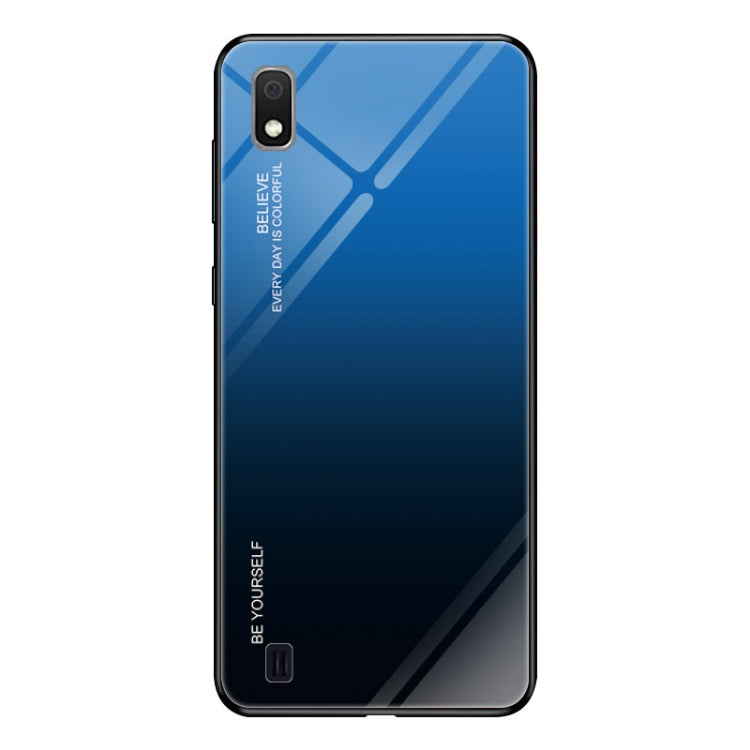 For Galaxy A10 Gradient Color Glass Case