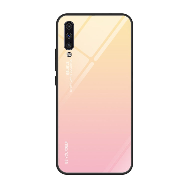 For Galaxy A50 Gradient Color Glass Case