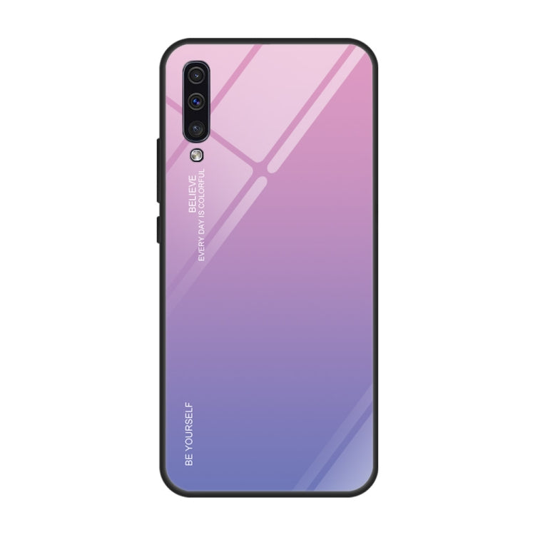 For Galaxy A50 Gradient Color Glass Case