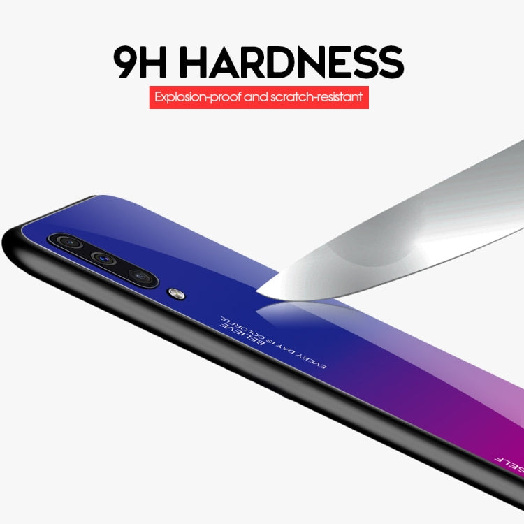 For Galaxy A50 Gradient Color Glass Case