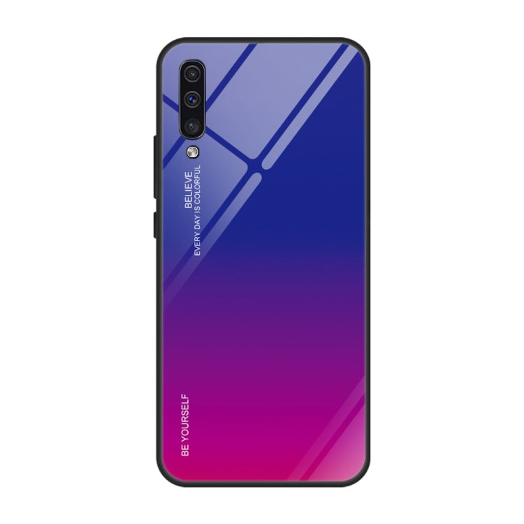 For Galaxy A50 Gradient Color Glass Case