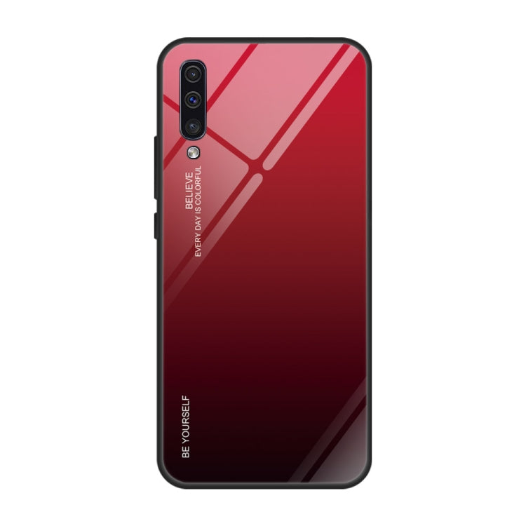 For Galaxy A50 Gradient Color Glass Case