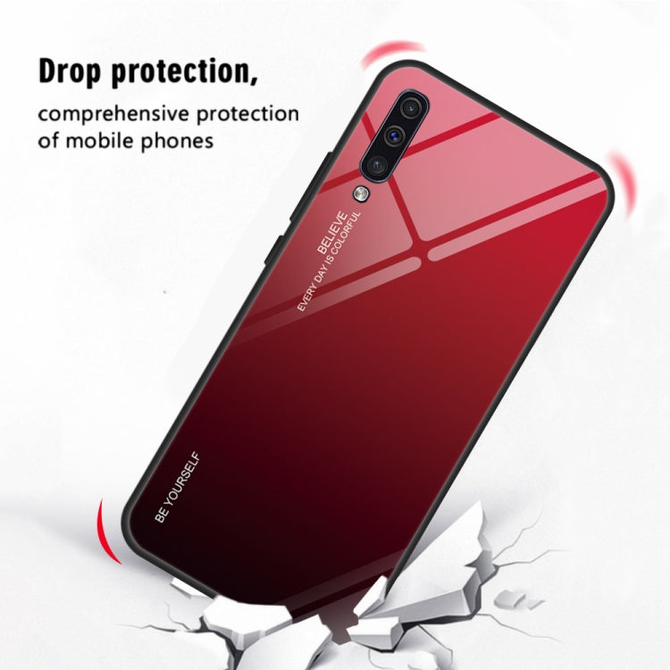 For Galaxy A50 Gradient Color Glass Case
