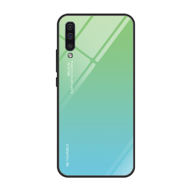 For Galaxy A50 Gradient Color Glass Case