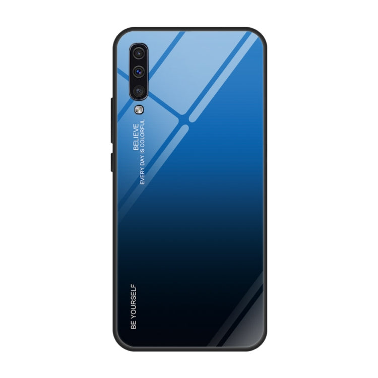 For Galaxy A50 Gradient Color Glass Case