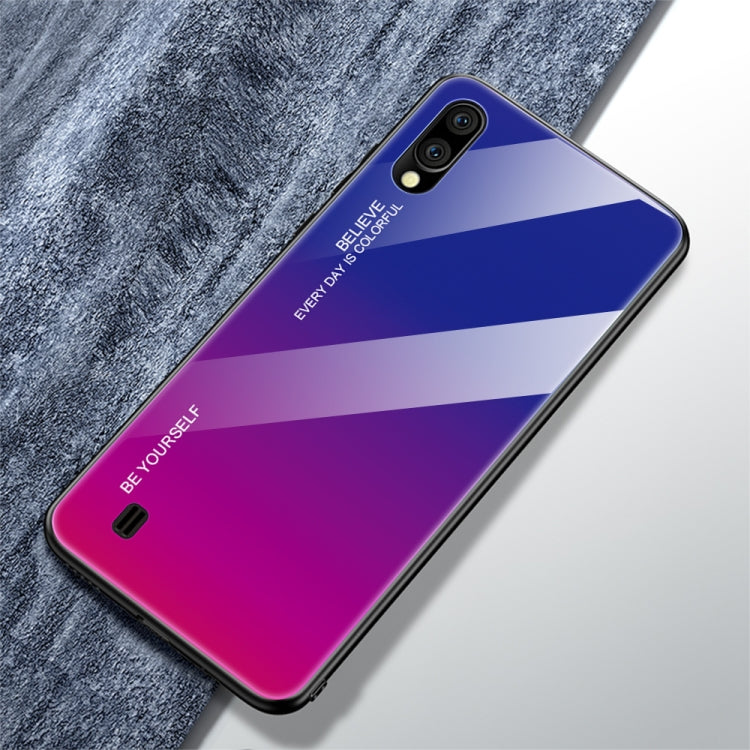 For Galaxy M10 Gradient Color Glass Case