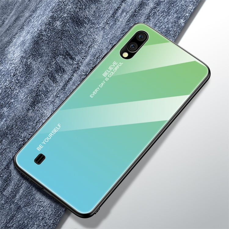 For Galaxy M10 Gradient Color Glass Case