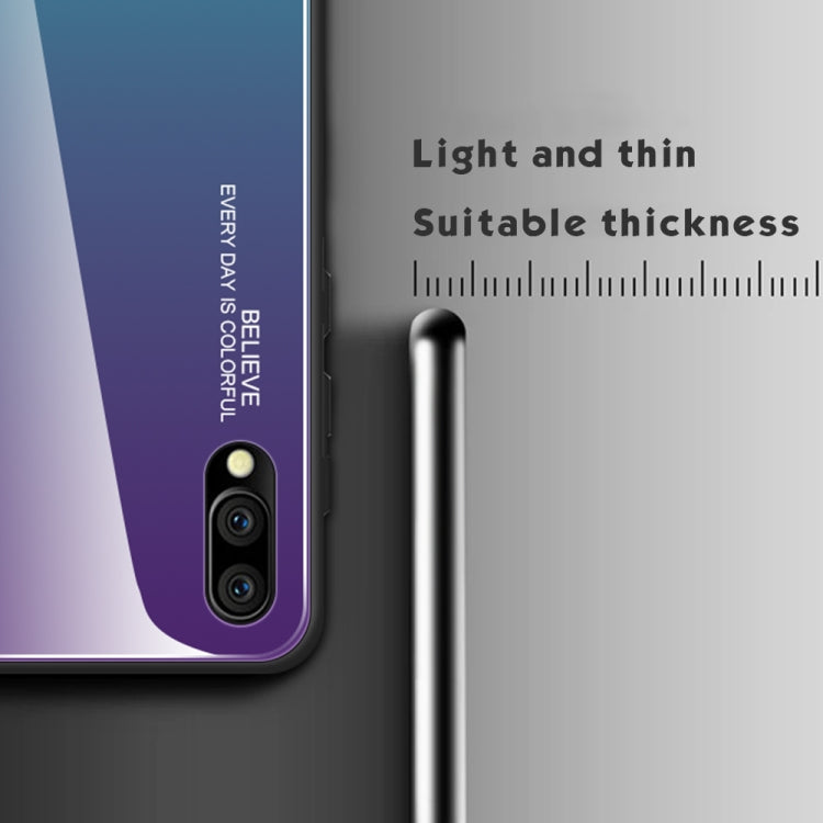 For Galaxy M10 Gradient Color Glass Case