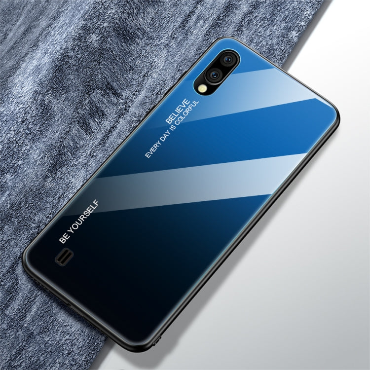 For Galaxy M10 Gradient Color Glass Case