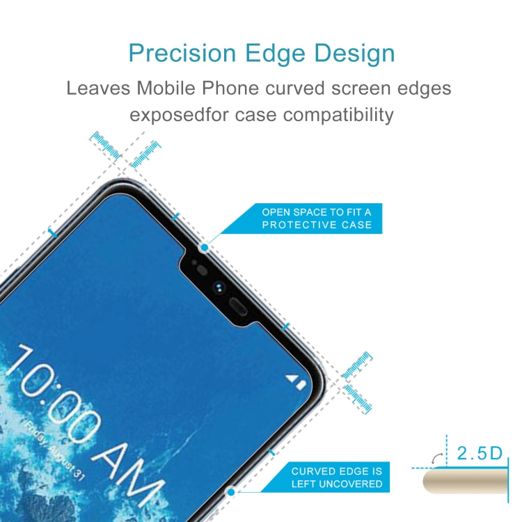 10 PCS 0.26mm 9H 2.5D Tempered Glass Film For LG G7 One