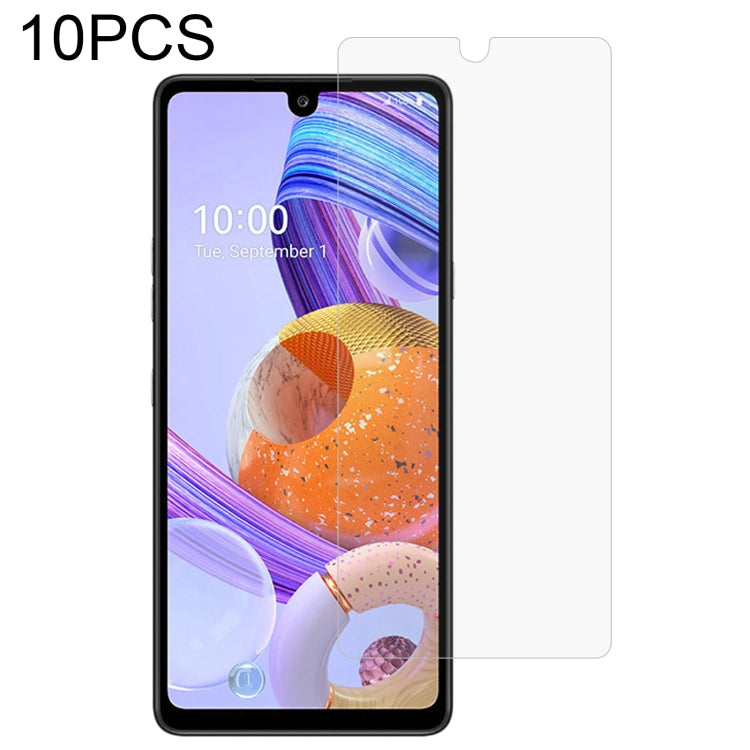 10 PCS 0.26mm 9H 2.5D Tempered Glass Film For LG K71