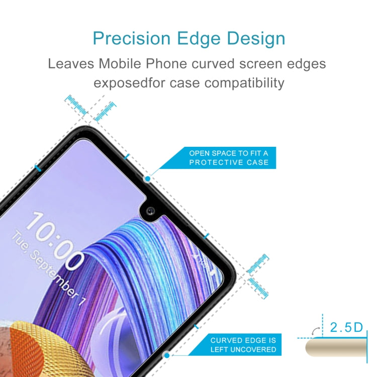 10 PCS 0.26mm 9H 2.5D Tempered Glass Film For LG K71