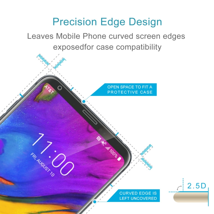 10 PCS 0.26mm 9H 2.5D Tempered Glass Film For LG V35 ThinQ