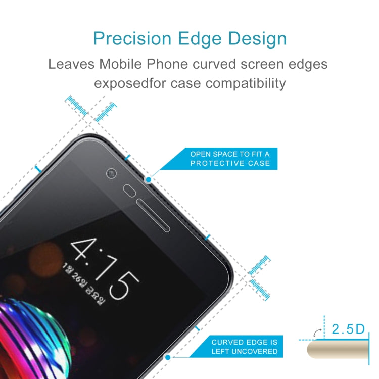10 PCS 0.26mm 9H 2.5D Tempered Glass Film For LG X4+