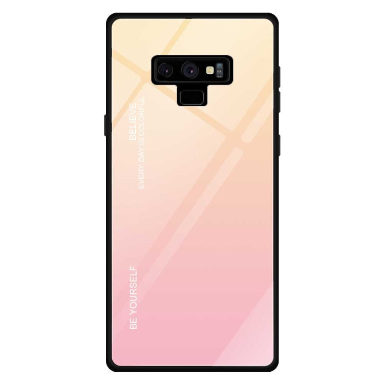For Galaxy Note 9 Gradient Color Glass Case