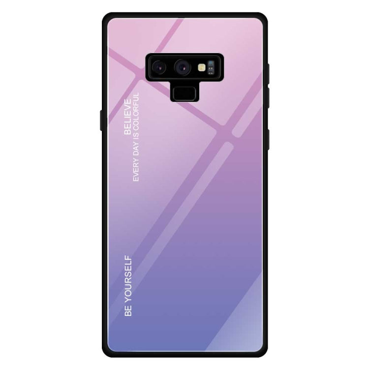 For Galaxy Note 9 Gradient Color Glass Case