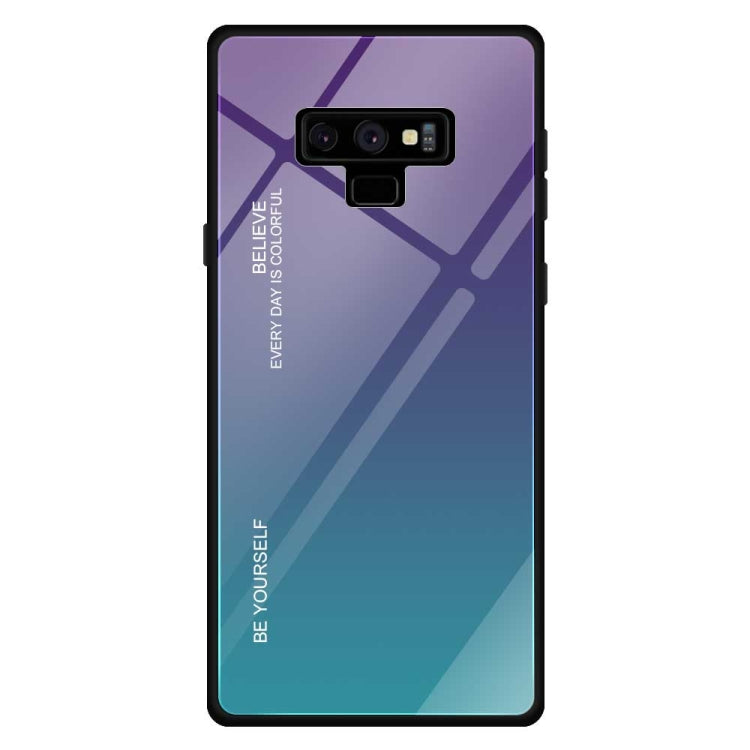 For Galaxy Note 9 Gradient Color Glass Case