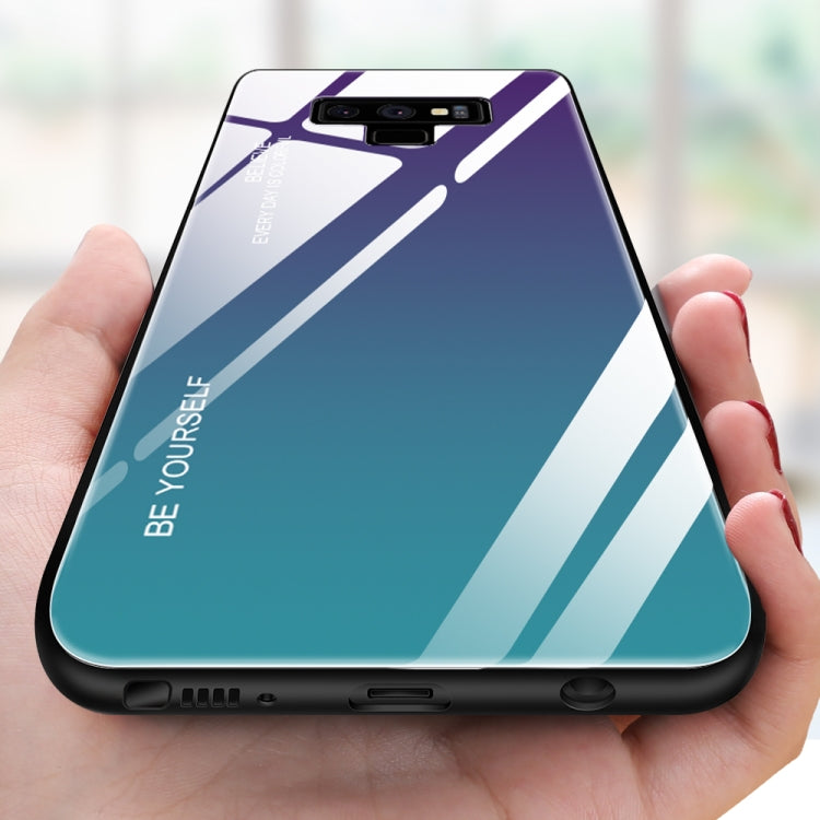 For Galaxy Note 9 Gradient Color Glass Case