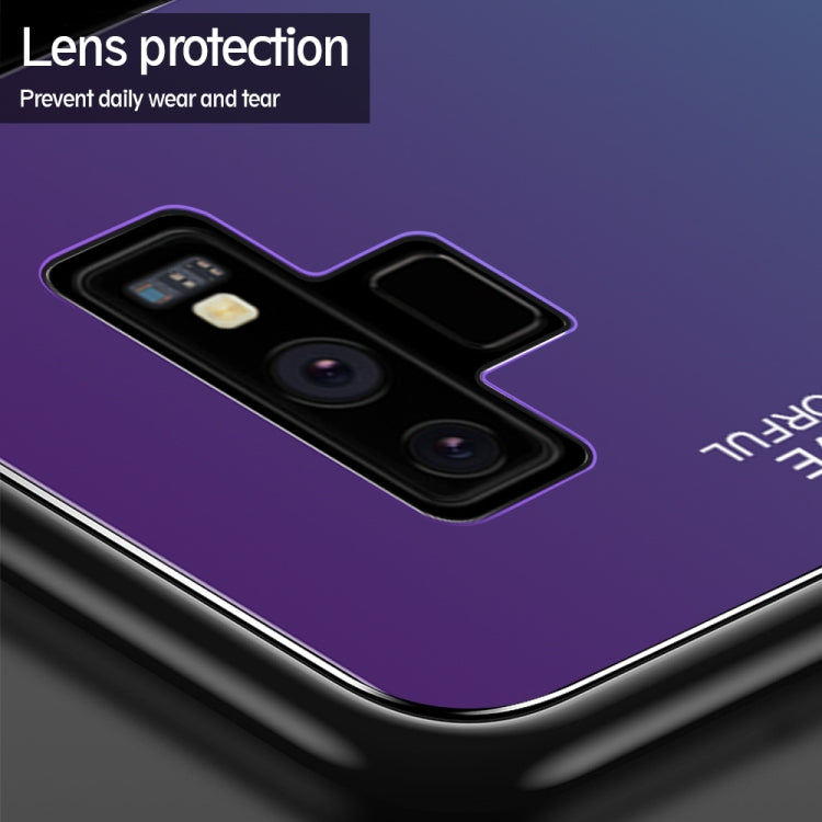 For Galaxy Note 9 Gradient Color Glass Case