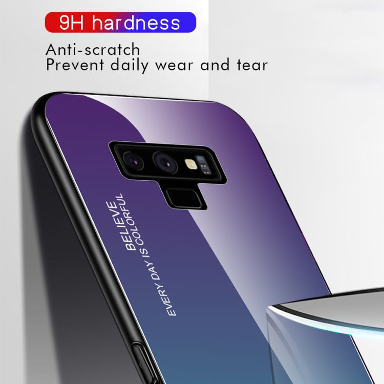 For Galaxy Note 9 Gradient Color Glass Case