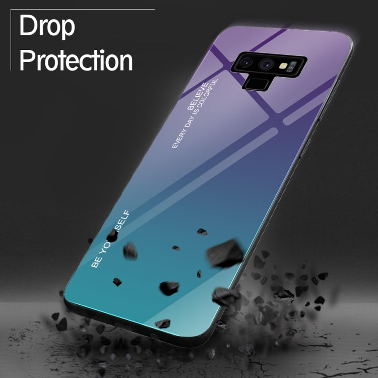 For Galaxy Note 9 Gradient Color Glass Case