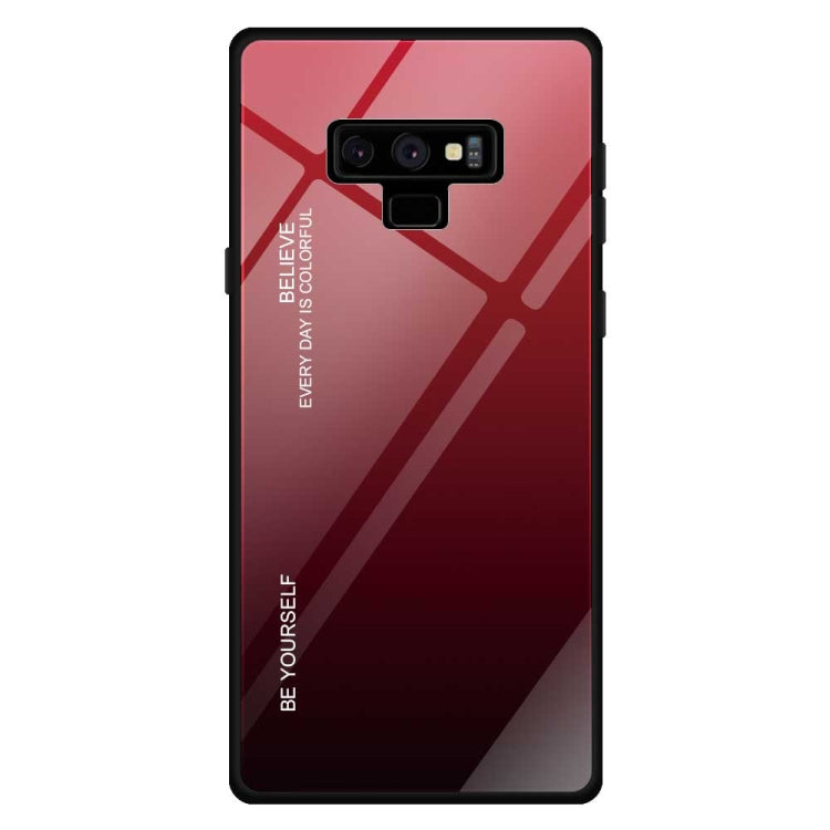 For Galaxy Note 9 Gradient Color Glass Case