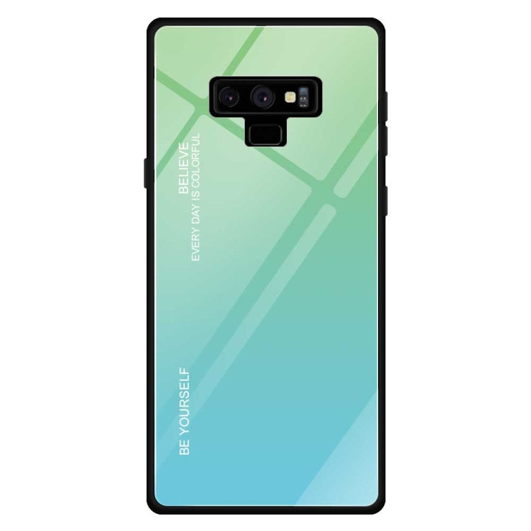 For Galaxy Note 9 Gradient Color Glass Case