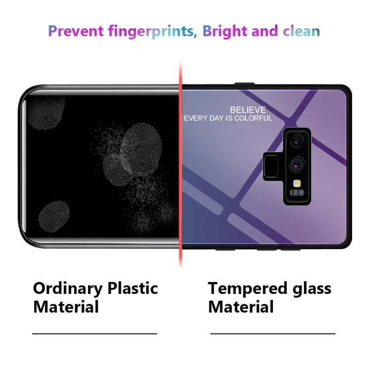 For Galaxy Note 9 Gradient Color Glass Case
