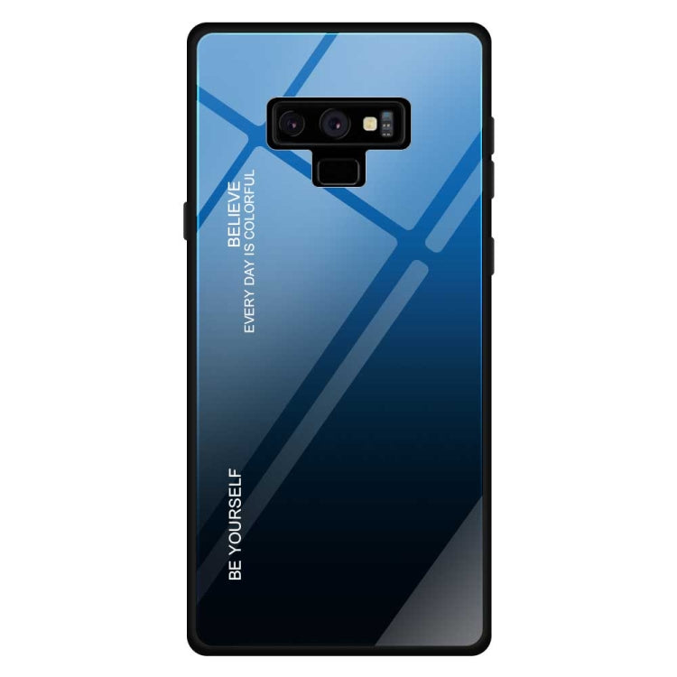 For Galaxy Note 9 Gradient Color Glass Case