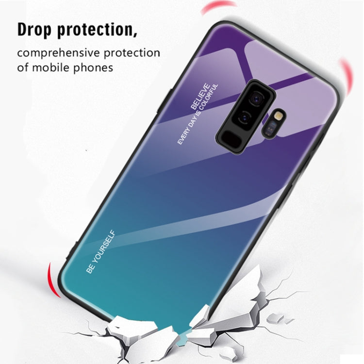 For Galaxy S9 Gradient Color Glass Case