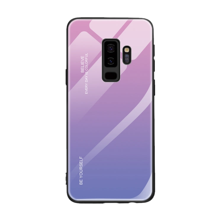 For Galaxy S9 Gradient Color Glass Case