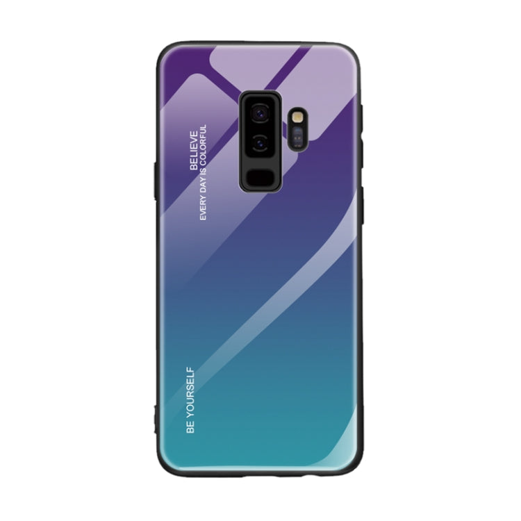 For Galaxy S9 Gradient Color Glass Case