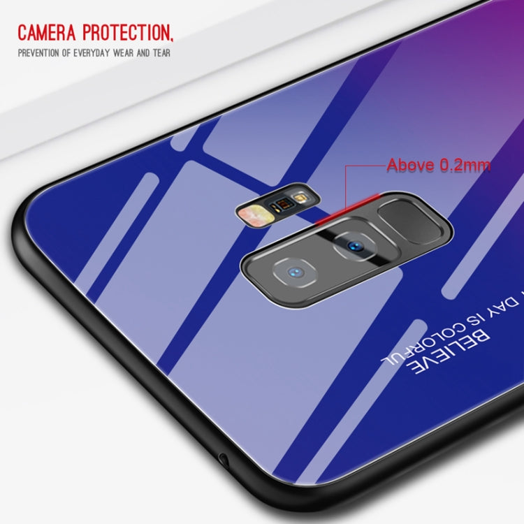 For Galaxy S9 Gradient Color Glass Case