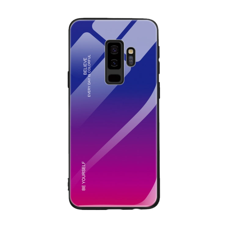 For Galaxy S9 Gradient Color Glass Case