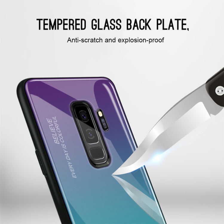 For Galaxy S9 Gradient Color Glass Case