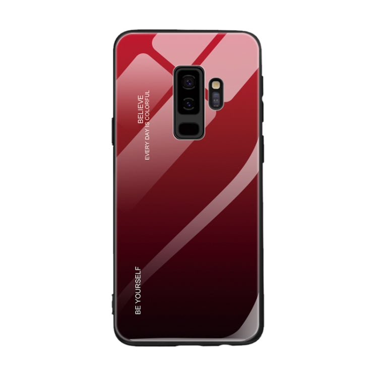 For Galaxy S9 Gradient Color Glass Case