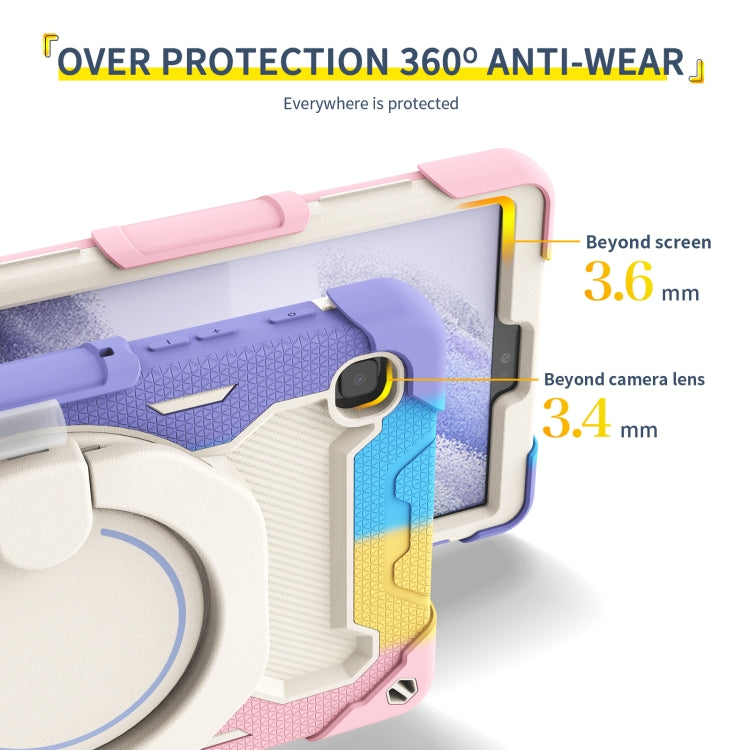 For Samsung Galaxy Tab A7 Lite Armor Contrast Color Silicone + PC Tablet Case