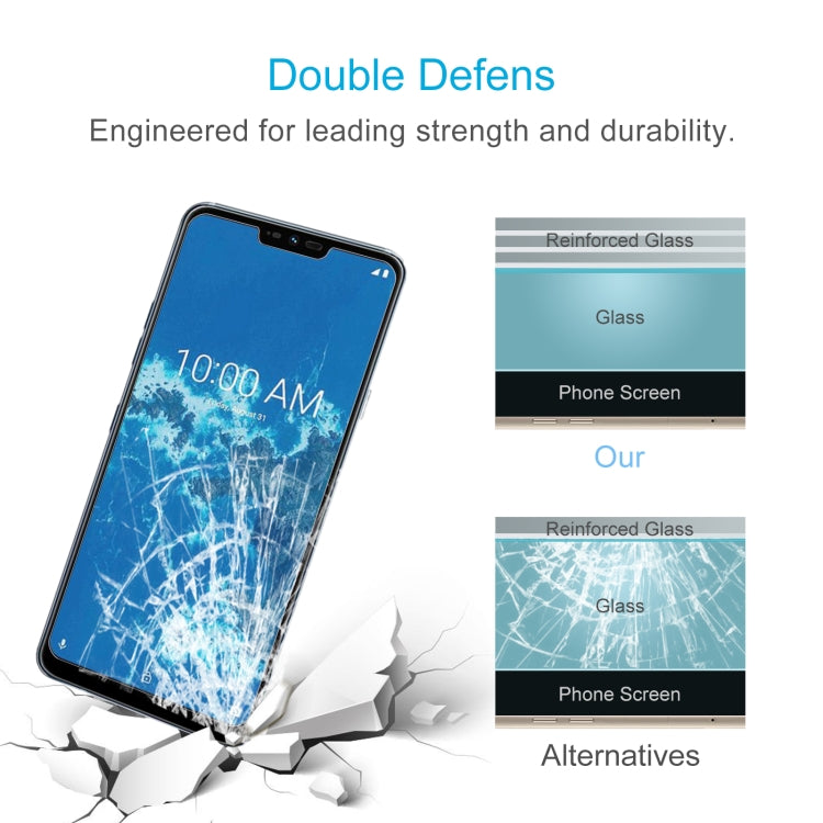 50 PCS 0.26mm 9H 2.5D Tempered Glass Film For LG G7 One