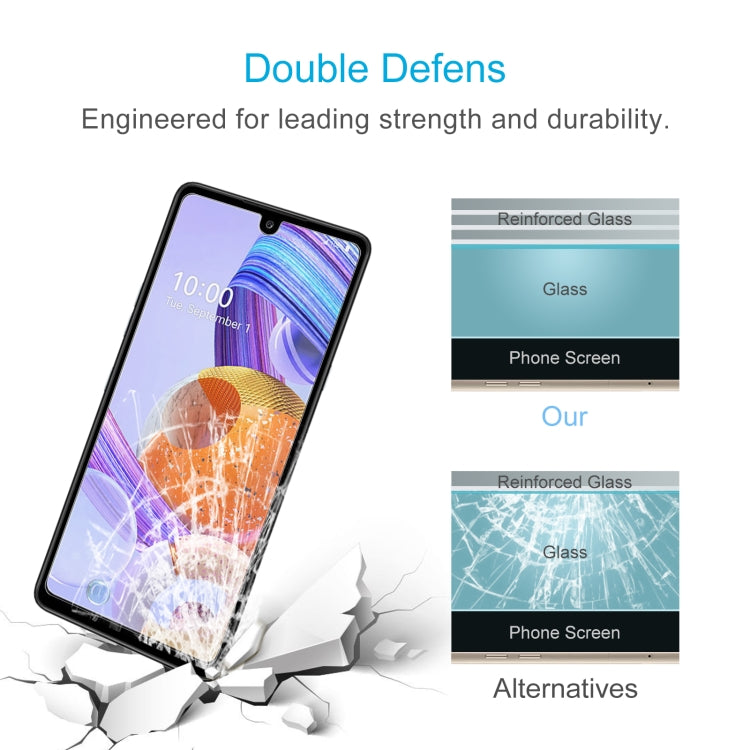 50 PCS 0.26mm 9H 2.5D Tempered Glass Film For LG K71
