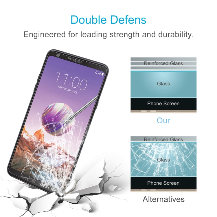 50 PCS 0.26mm 9H 2.5D Tempered Glass Film For LG Q Stylo 4