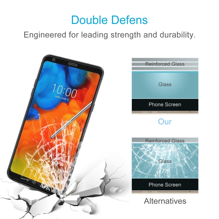 50 PCS 0.26mm 9H 2.5D Tempered Glass Film For LG Q Stylus