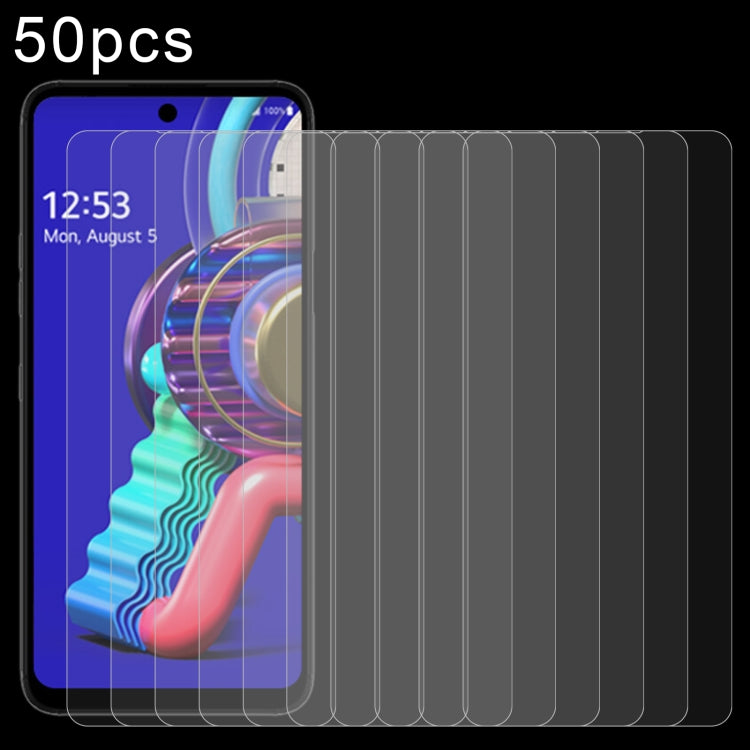 50 PCS 0.26mm 9H 2.5D Tempered Glass Film For LG Velvet 2 Pro