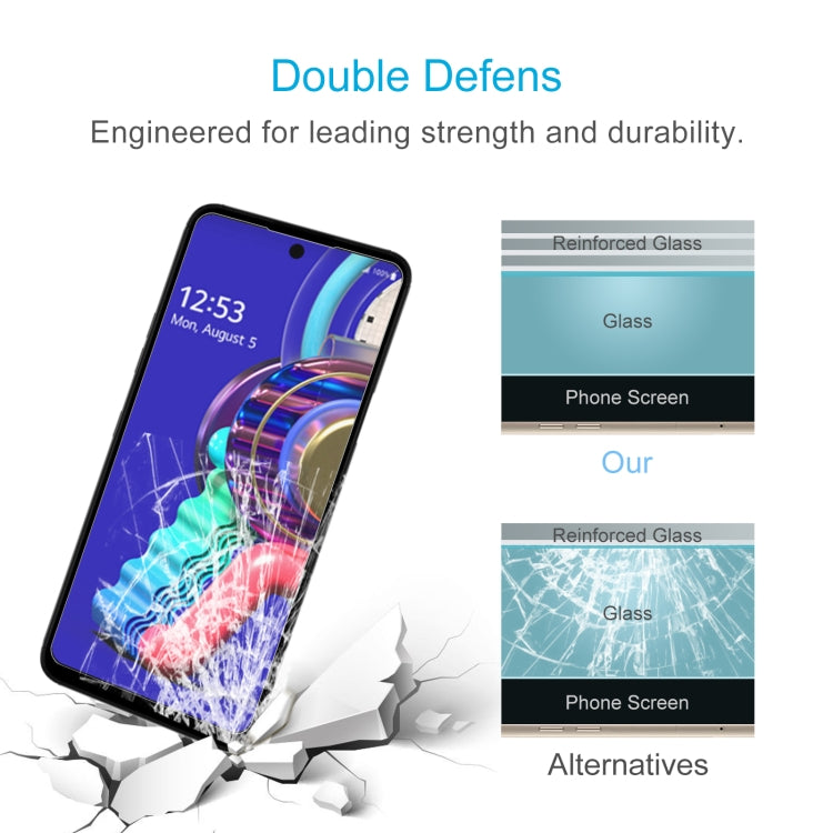 50 PCS 0.26mm 9H 2.5D Tempered Glass Film For LG Velvet 2 Pro